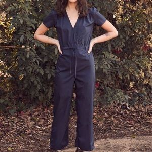 Christy Dawn Diana tie-waist jumpsuit Size L